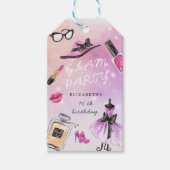 メイクオーバーGlam Sparkle誕生日パーティー ギフトタグ (正面)