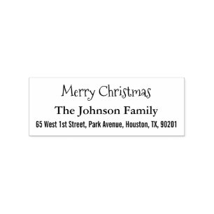 メイクカスタムメリークリスマスホリデー差出人住所 ラバースタンプ