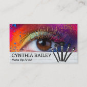 メイクカラフルアップとブラシ | 女性目 名刺 (正面)