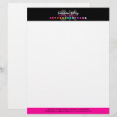 メイクカラフルアップアーティストのモノグラムのレターヘッド レターヘッド (正面/裏面)