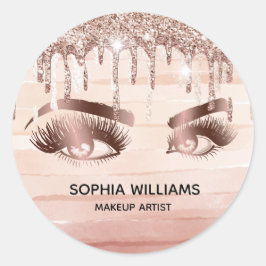 メイクガーリーアイズバラ金ゴールド乾燥グリッター ラウンドシール