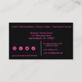 メイクガーリーアップアーティスト白黒名刺 名刺 (裏面)