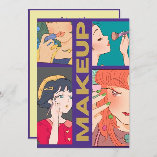 メイクガールズ 招待状 (正面/裏面)