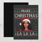 メイククリスマスララ醜いクリスマススセーターカマラ セーブザデート (正面/裏面)