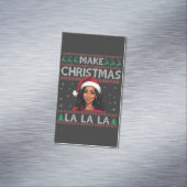 メイククリスマスララ醜いクリスマススセーターカマラ マグネット名刺 (インサイチュ)