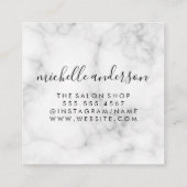 メイクコンテンポラリーアップアーティストエレガントキス大理石 スクエア名刺 (裏面)