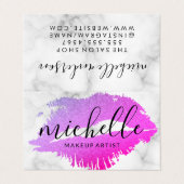 メイクコンテンポラリーアップアーティストエレガントキス大理石 名刺 (外部フラット)