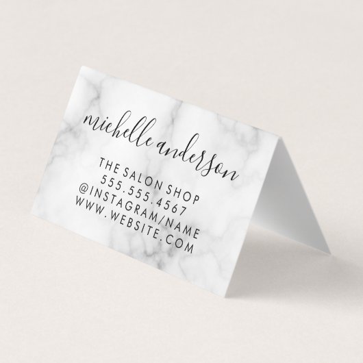 メイクコンテンポラリーアップアーティストエレガントキス大理石 名刺 (裏面)