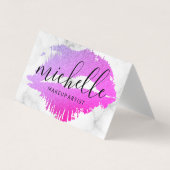 メイクコンテンポラリーアップアーティストエレガントキス大理石 名刺 (正面)