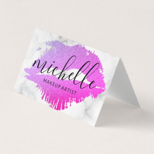 メイクコンテンポラリーアップアーティストエレガントキス大理石 名刺 (正面)
