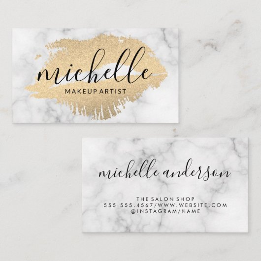 メイクコンテンポラリーアップアーティスト大理石 名刺 (正面/裏面)