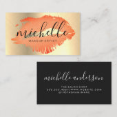 メイクコンテンポラリーアップアーティスト |キスステインメタリック 名刺 (正面/裏面)