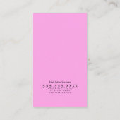 メイクサロンQRコードピンクブラックグリッター写真 名刺 (裏面)