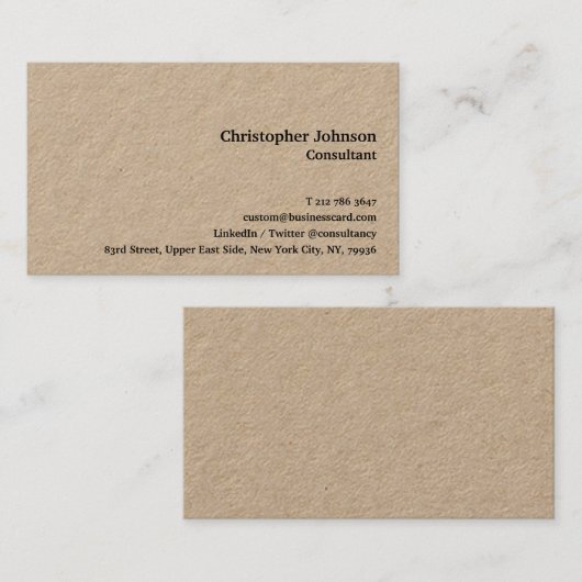 メイクシンプルエレガントプロフェッショナルルクセクラフト 名刺 (正面/裏面)