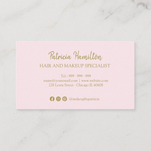 メイクスタイリッシュアップアーティストヘアサロン10ロイヤリティカード 名刺 (裏面)