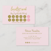 メイクスタイリッシュアップアーティストヘアサロン10ロイヤリティカード 名刺 (正面/裏面)