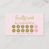 メイクスタイリッシュアップアーティストヘアサロン10ロイヤリティカード 名刺 (正面)