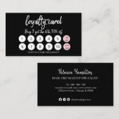 メイクスタイリッシュアップアーティストヘアサロン10ロイヤリティカード 名刺 (正面/裏面)