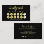 メイクスタイリッシュアップアーティストヘアサロン10ロイヤリティカード 名刺 (正面/裏面)