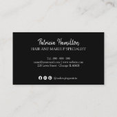 メイクスタイリッシュアップアーティストヘアサロン5ロイヤリティカード 名刺 (裏面)