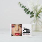 メイクスタイリッシュアップデザイン、ビューティシャン、美しいサロン 名刺 (スタンド正面)