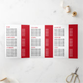 メイクスタイリッシュアップデザイン、美しいサロントリフォールドフライヤー 三つ折り招待状 (内部)