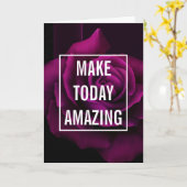 メイクトゥデイアメージングパープルバラ 感動的 カード (黄色い花)