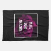 メイクトゥデイアメージングパープルバラ 感動的 キッチンタオル (横)