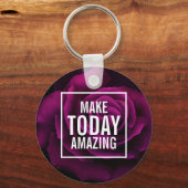 メイクトゥデイアメージングパープルバラ 感動的 キーホルダー (正面)