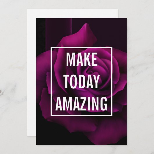 メイクトゥデイアメージングパープルバラ 感動的 シーズンカード (正面/裏面)