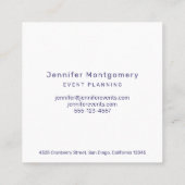 メイクトゥデイアメージングパープルバラ 感動的 スクエア名刺 (裏面)