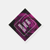 メイクトゥデイアメージングパープルバラ 感動的 スタンダードカクテルナプキン (角)