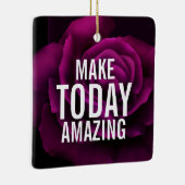 メイクトゥデイアメージングパープルバラ 感動的 セラミックオーナメント (右)