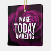 メイクトゥデイアメージングパープルバラ 感動的 セラミックオーナメント (左)