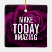 メイクトゥデイアメージングパープルバラ 感動的 セラミックオーナメント (裏面)