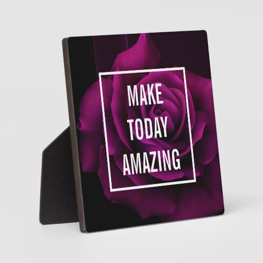 メイクトゥデイアメージングパープルバラ 感動的 フォトプラーク (正面)