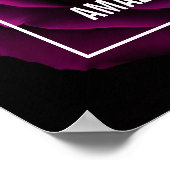 メイクトゥデイアメージングパープルバラ 感動的 ポスター (角)