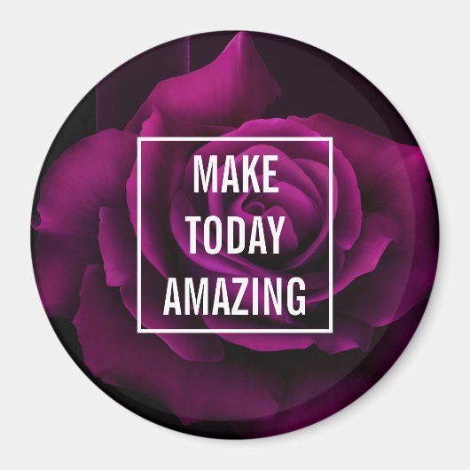 メイクトゥデイアメージングパープルバラ 感動的 マグネット (正面)