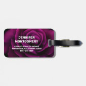 メイクトゥデイアメージングパープルバラ 感動的 ラゲッジタグ (裏面横)