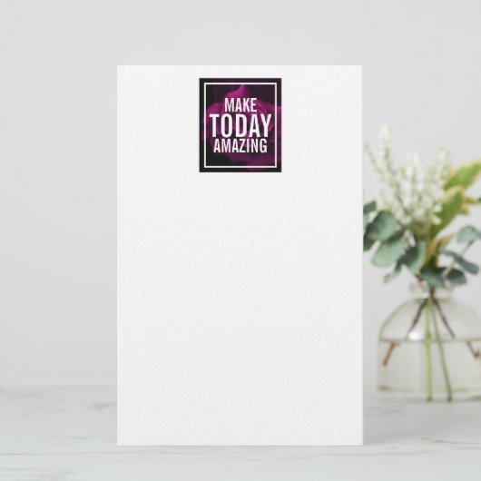 メイクトゥデイアメージングパープルバラ 感動的 便箋 (スタンド正面)