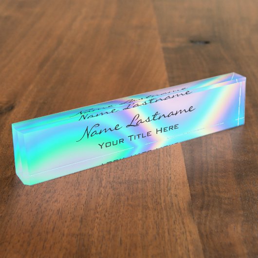 メイクバラエステティシャン美しい自筆証書ユニコーン デスクネームプレート (側面)