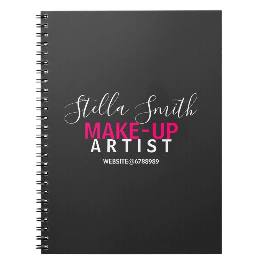 メイクパーソナライズされたアップアーティスト基準 ノートブック (正面)