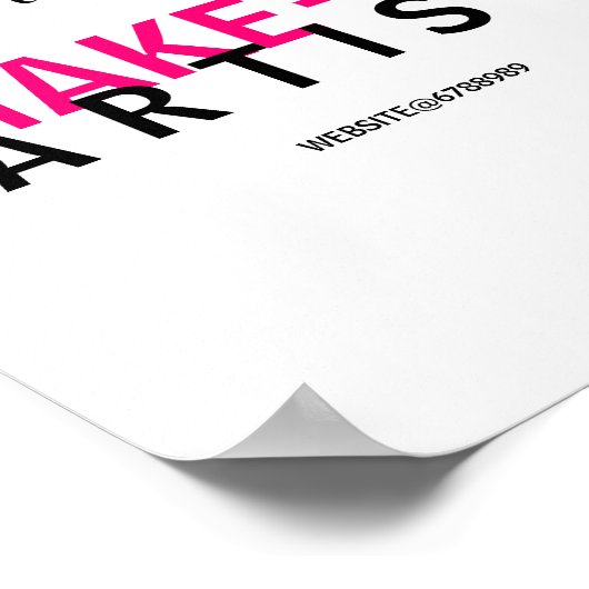 メイクパーソナライズされたアップアーティスト基準 ポスター (角)