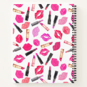 メイクパーソナライズされたアップアーティスト水彩化粧 ノートブック (裏面)