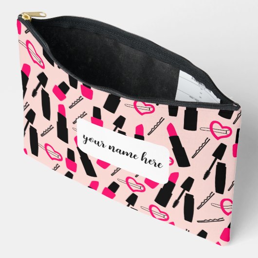 メイクパーソナライズされたアップバッグ アクセサリーポーチ (見開き)