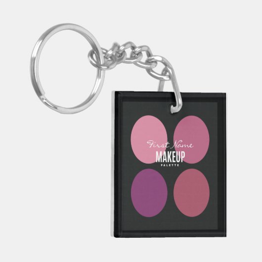 メイクパーソナライズされたアップパレット抱き枕スタッファースキー キーホルダー (正面左)