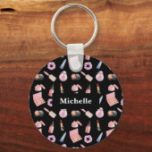 メイクパーソナライズされたアップ化粧品パターン化粧品 キーホルダー (正面)