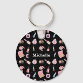 メイクパーソナライズされたアップ化粧品パターン化粧品 キーホルダー (裏面)