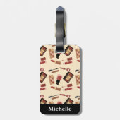 メイクパーソナライズされたアップ化粧品パターン化粧品 ラゲッジタグ (裏面縦)