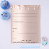 メイクブライダル相談型枠バラドリップグリッター チラシ (シングル)